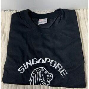 Singapore Iconic Merlion Lion Asia Travel Souvenier 100% Cotton T-Shirt Size L